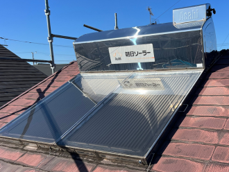 太陽熱温水器の撤去前
